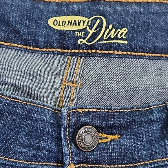 Old Navy The Diva Women's Size 12 Dark Rinse Boot Cut Trouser Jeans Stretch - Picture 11 of 16